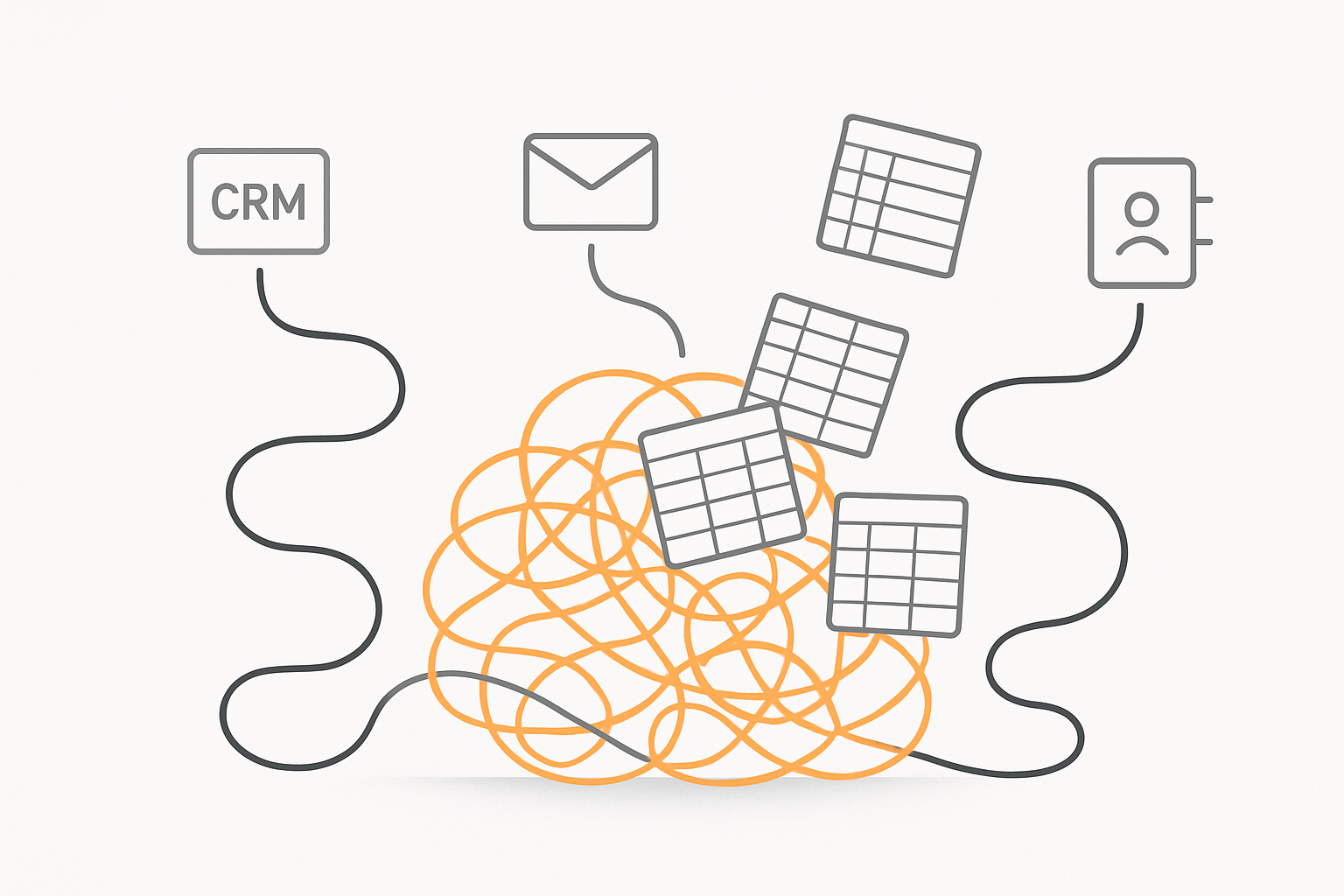 Illustration of chaotic data streams